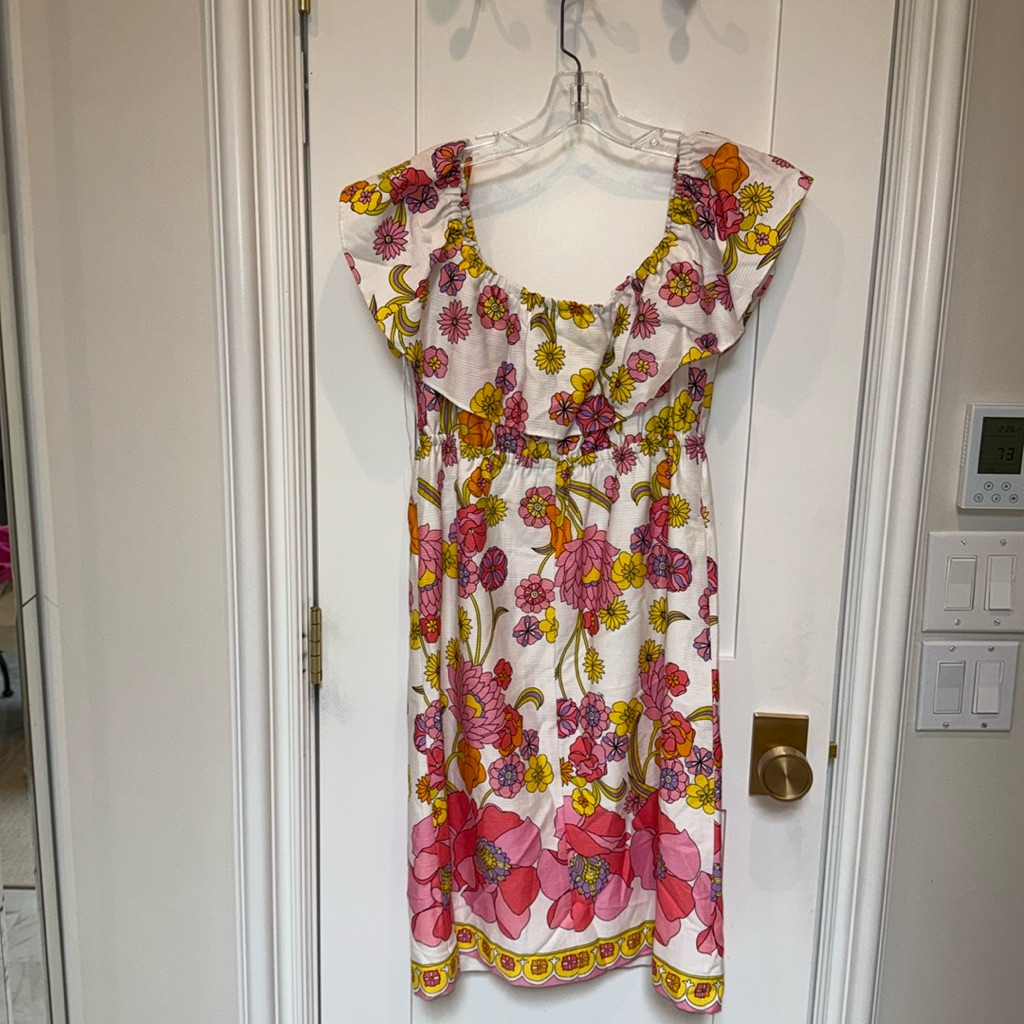 Trina Turk Floral Dress With Pink And Yellow Accents